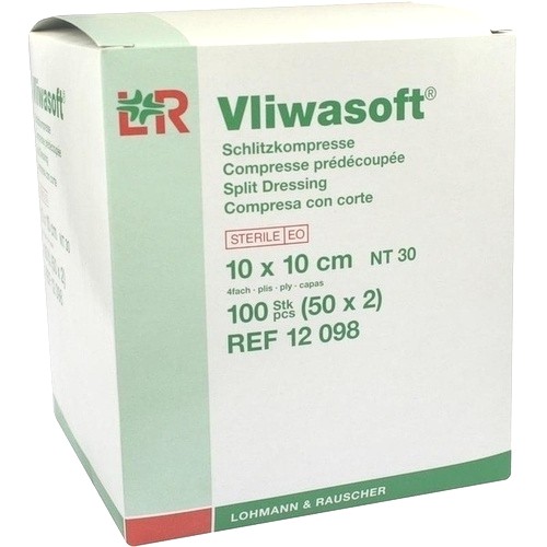Artikelbild des Artikels “VLIWASOFT Schlitzkompressen 10 x 10 cm, steril, 4lagig “
