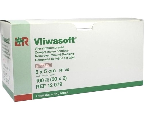 Artikelbild des Artikels “VLIWASOFT Vlieskompressen 5 x 5 cm, steril, 6lagig “