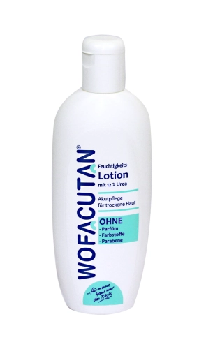 Artikelbild des Artikels “Wofacutan Feuchtigkeitslotion mit 12% Urea, 1 Fl.  a 220 ml “
