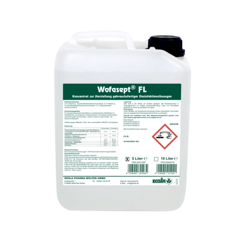 Artikelbild des Artikels “Flächendesinfektion, Wofasept FL Konzentrat, 5 Liter “