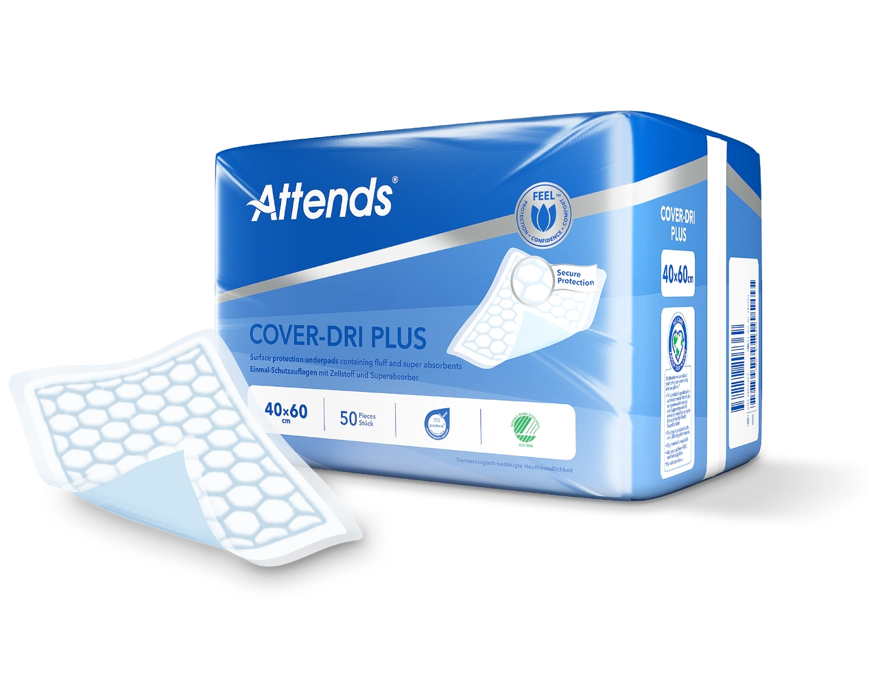 Artikelbild 1 des Artikels “Attends Cover-Dri Plus Schutzunterlagen, 40x60 cm “