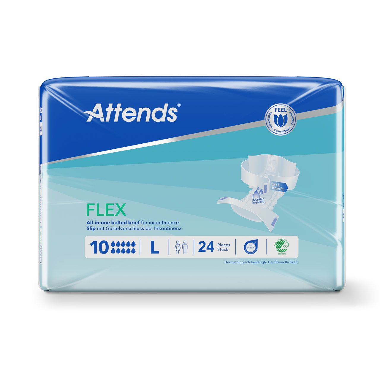Artikelbild 1 des Artikels “Attends Flex 10 L Inkontinenzslips mit Hüftgürtel, 3x24 Stück “