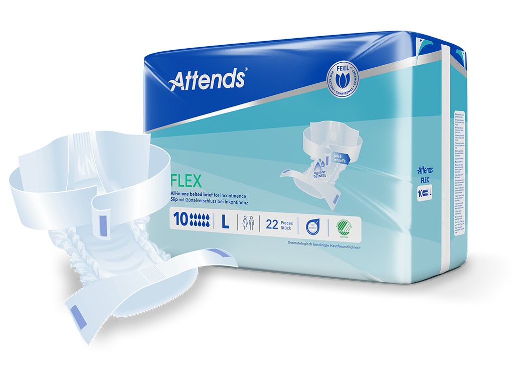 Artikelbild 1 des Artikels “Attends Flex 10 L Inkontinenzslips mit Hüftgürtel, 2x22 Stück “