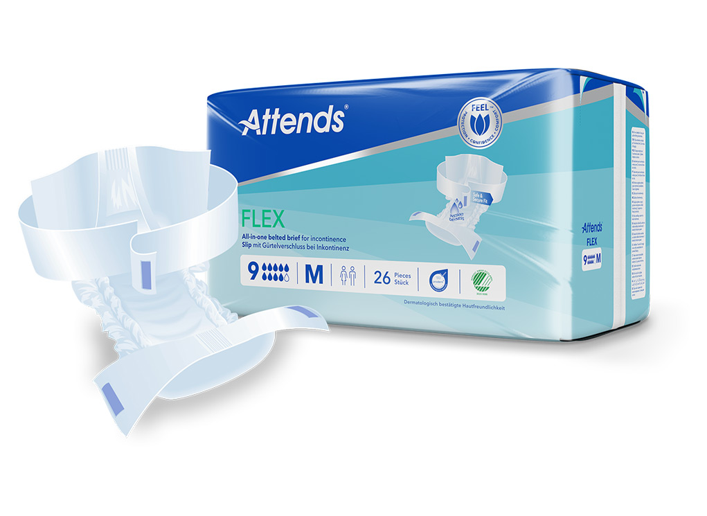 Artikelbild 1 des Artikels “Attends Flex 9 M Slip mit Hüftgürtel, 4x26 Stück “