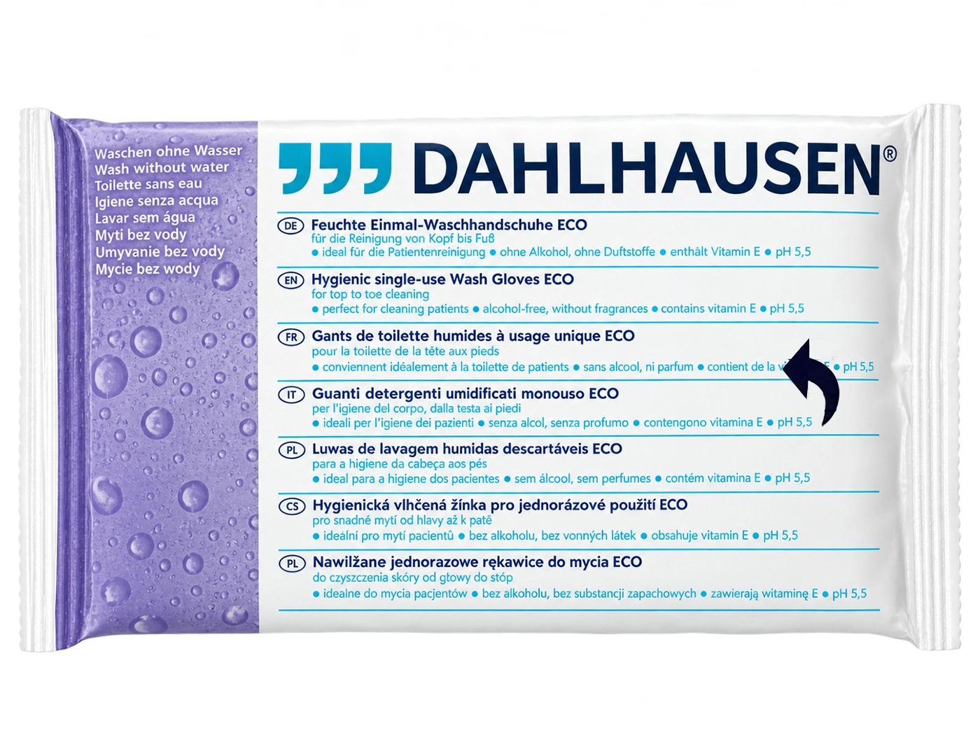 Artikelbild 1 des Artikels “Waschhandschuhe ECO, für die Patientenreinigung, 8 Stück “