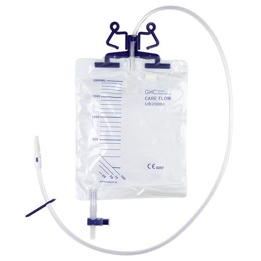 Artikelbild 1 des Artikels “GHC Care Flow UB 2000A, sterile Einmalbettbeutel, 2000 ml, 110 cm Schlauch “