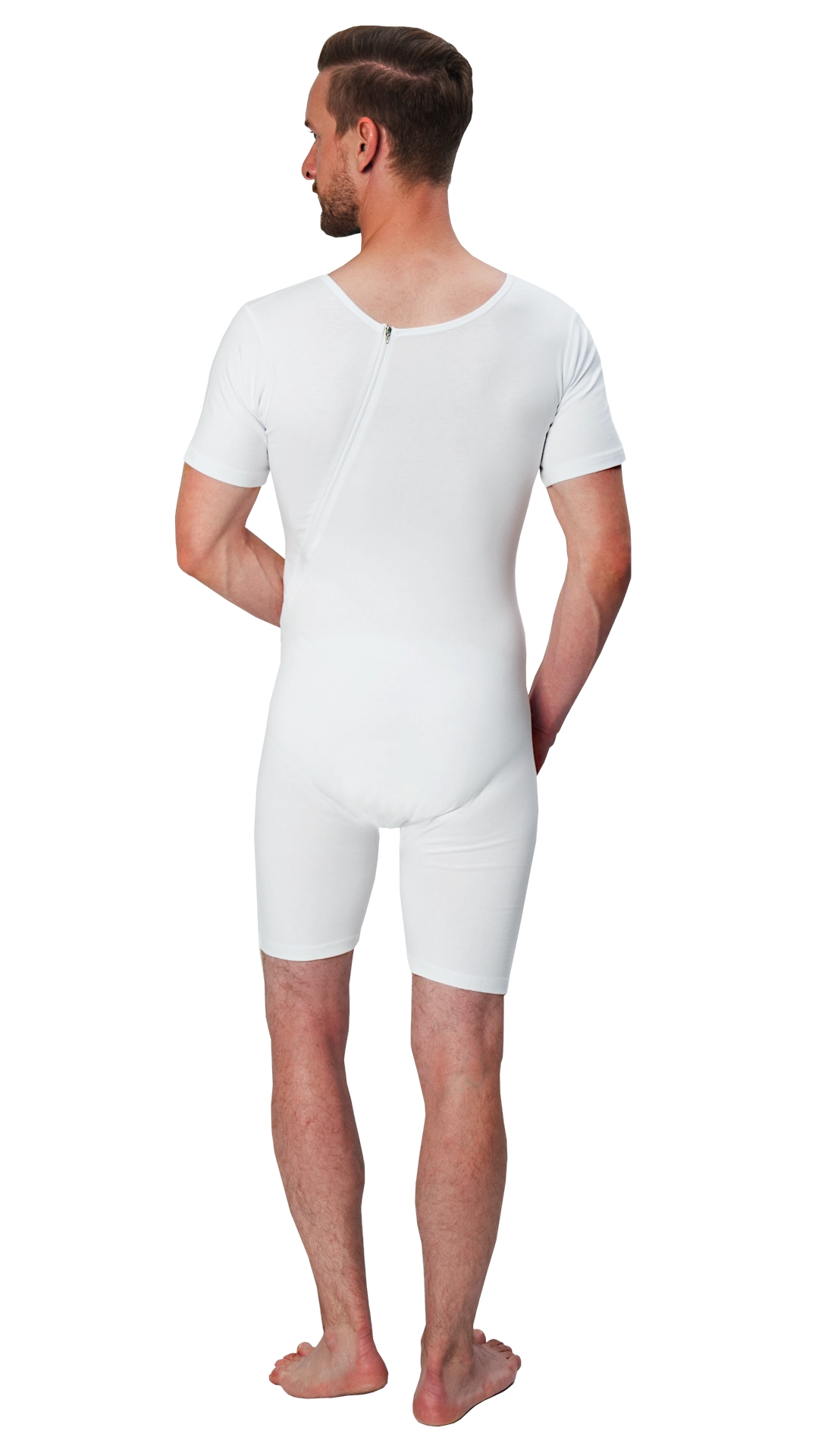 Artikelbild 1 des Artikels “Pflegebody suprima 4695, Kurzarm, Rückenreißverschluss, Weiß XXL (Taille 100 bis 130 cm)“