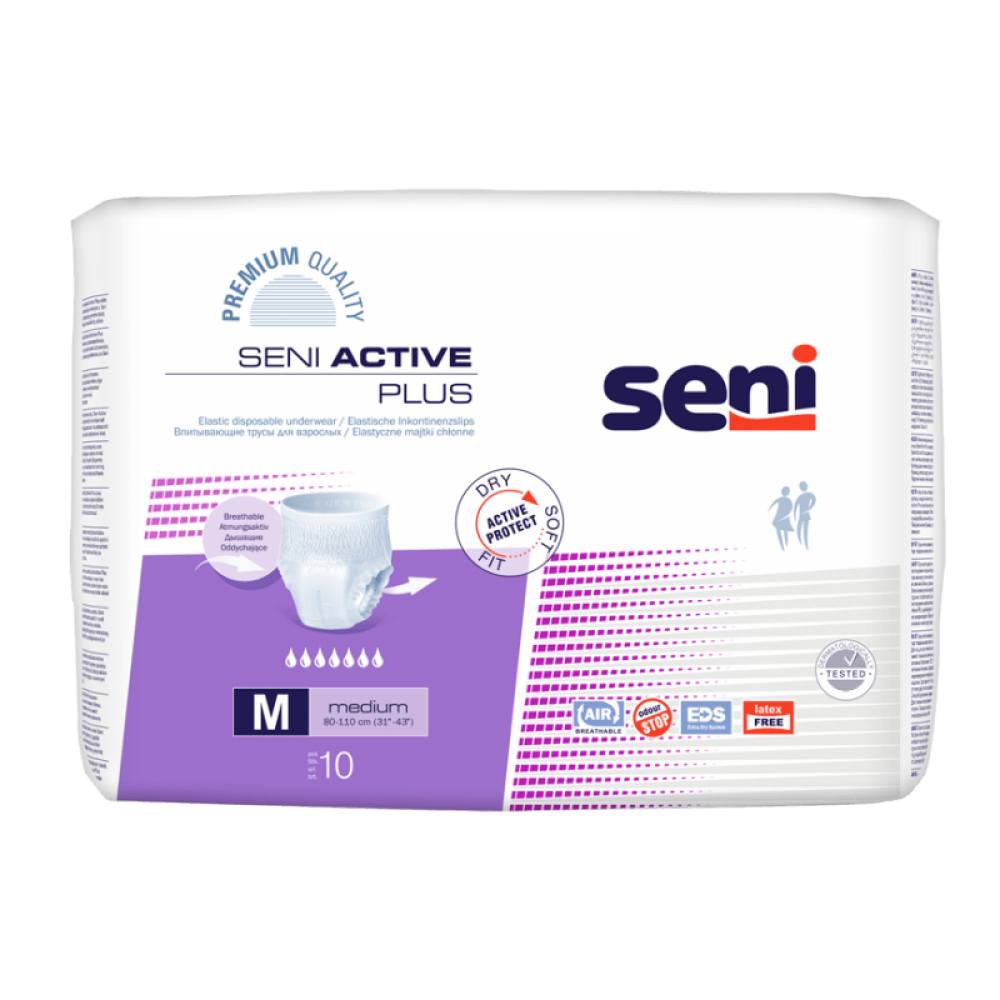 Artikelbild 1 des Artikels “SENI ACTIVE PLUS MEDIUM (M), Inkontinenzslip, 10 Stück “