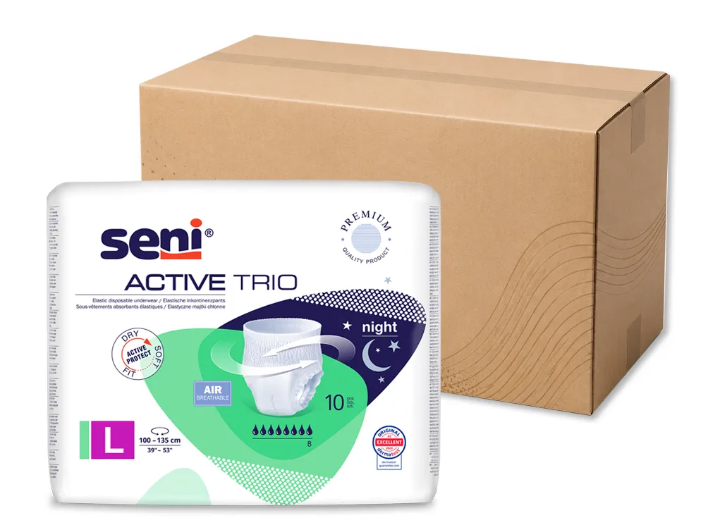Artikelbild 1 des Artikels “Vorteilspack Seni Active Trio Inkontinenzpants L für Hüftumfang 100-135 cm“