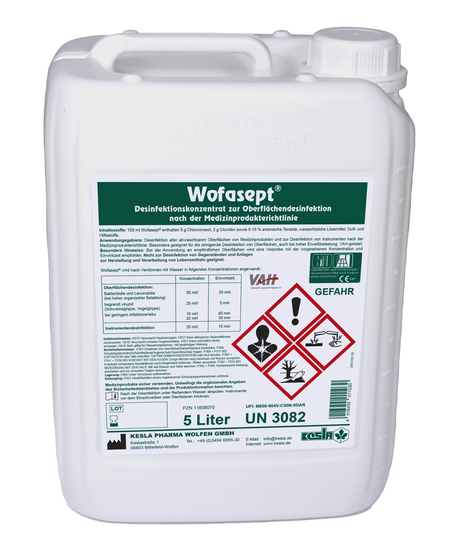 Artikelbild 1 des Artikels “Wofasept Instrumenten- und Flächendesinfektion, 5 Liter “