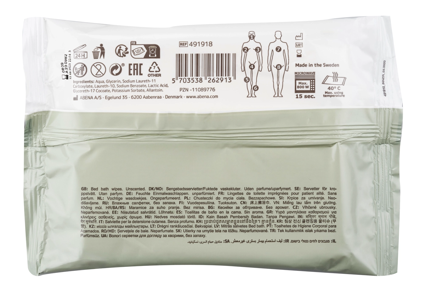 Artikelbild 2 des Artikels “Abena BED BATH WIPES, Einmal-Waschlappen feucht, 8 Stück “