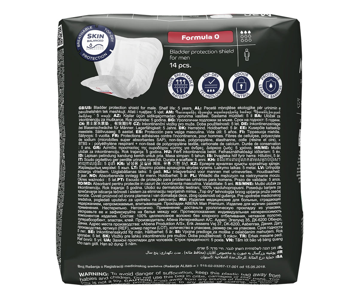 Artikelbild 2 des Artikels “Abena Man Formula 0 Premium, Slipeinlagen für Männer, 14 Stück “