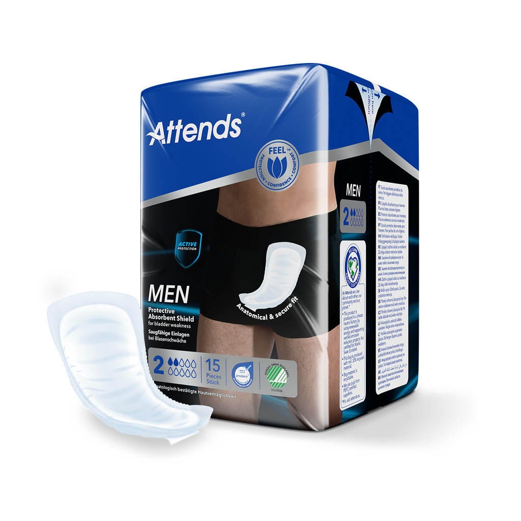 Artikelbild 2 des Artikels “Attends Men 2 Protective Absorbent Shield, 6x15 Stück “