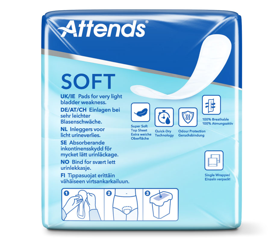 Artikelbild 2 des Artikels “Inkontinenzeinlagen Attends Soft 1 Mini Long, 12x16 Stück “