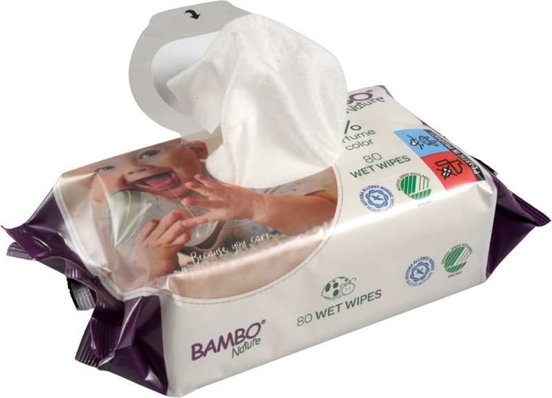 Artikelbild 2 des Artikels “Bambo Nature Feuchttücher für Babys, ohne Duft, 80 Stück “