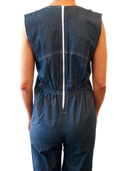 Artikelbild 2 des Artikels “Patientenoverall kurz, mit Rückenreißverschluss, Jeansstoff classic blue | Large (L)“