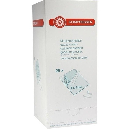 Artikelbild 2 des Artikels “Nobamed Mullkompressen 5 x 5 cm, steril, 8fach, 25 x 5 Stück “