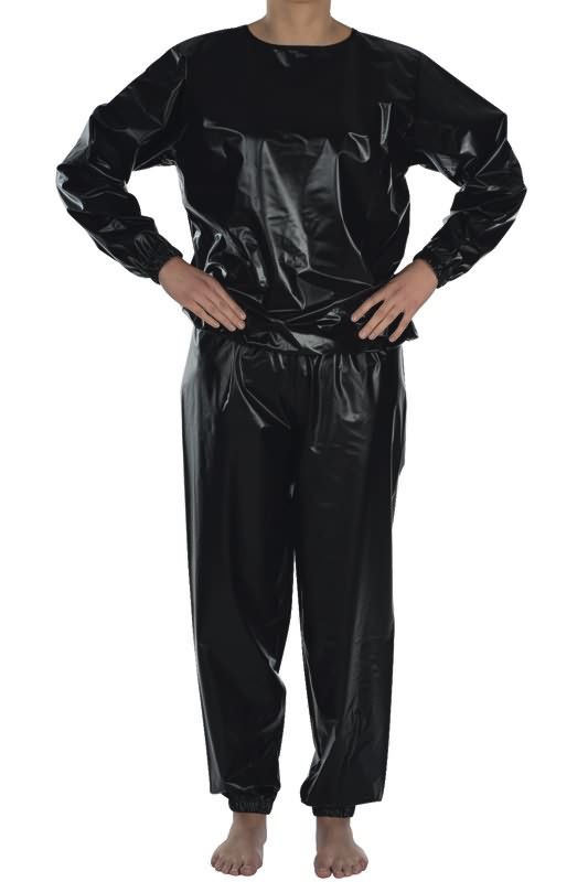 Artikelbild 2 des Artikels “Zweiteiliger PVC-Schlafanzug suprima 9612, Pyjama 009 schwarz (0,12 mm) | XL (Hüftumfang 113 bix 121 cm)“