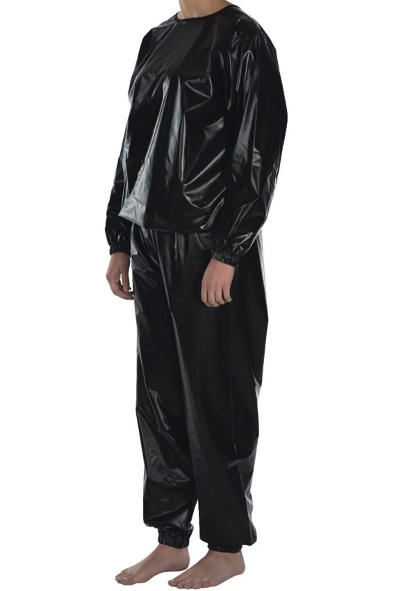 Artikelbild 3 des Artikels “Zweiteiliger PVC-Schlafanzug suprima 9612, Pyjama 009 schwarz (0,12 mm) | L (Hüftumfang 105 bis 112 cm)“