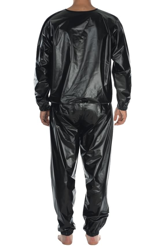 Artikelbild 4 des Artikels “Zweiteiliger PVC-Schlafanzug suprima 9612, Pyjama 009 schwarz (0,12 mm) | L (Hüftumfang 105 bis 112 cm)“