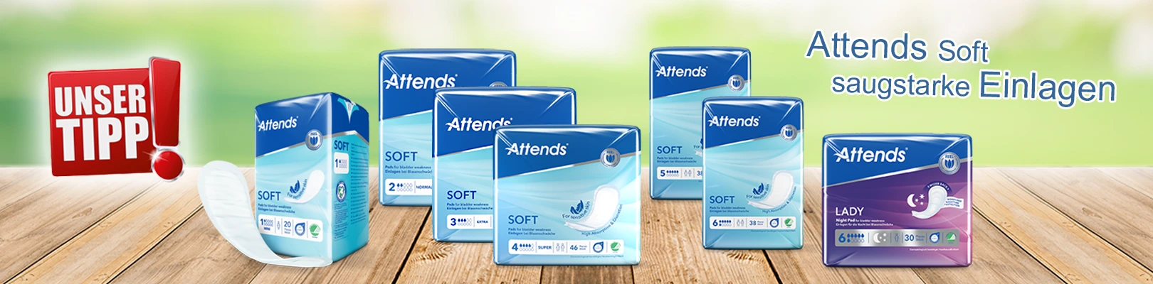 Attends Soft Inkontinenzeinlagen